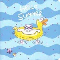 Альбом для рисования Hello summer. Море, 170х170 мм, 20 листов, арт. N1836