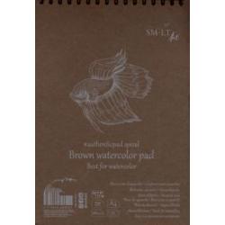 Альбом для рисования Watercolor Brown, A4, 35 листов, коричневая бумага 280 г/м2, арт. AB-35TS/B