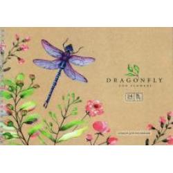 Альбом для рисования на гребне Dragonfly, А4, 24 листа (А24сп_36052)