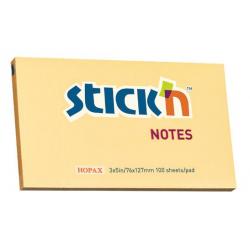 Блок самоклеящийся Stick`n, цвет пастель оранжевый, 76x127 мм, 100 листов, арт. 21393