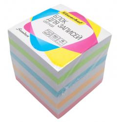 Блок для записей бумажный Silwerhof. Стандарт, 5 цветов, 90х90х90 мм, арт. 701030
