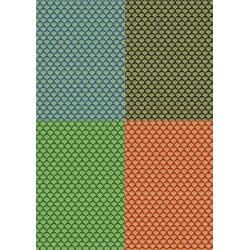 Картон цветной поделочный Орнамент, с тиснением, А4, 4 листа