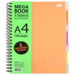 Бизнес-тетрадь Mega book, 140 листов, клетка, А4