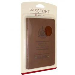Обложка для паспорта Airplane, 100х135 мм, цвет коричневый, арт. IPC051/brown