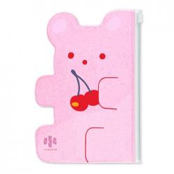Папка для документов пластиковая Розовый мишка, 21x14.5 см