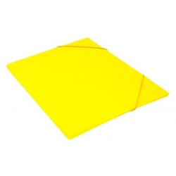 Папка на резинке Бюрократ. Double Neon, цвет желтый, A4, арт. DNE510YEL