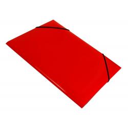 Папка на резинке Бюрократ. DeLuxe, цвет красный, A4, арт. DL510RED