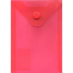 Папка-конверт на кнопке Brauberg, А6, 105х148 мм, цвет красный