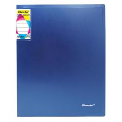 Папка Silwerhof Perlen, цвет синий металлик, A4, 0,8 мм, 20 прозрачных вкладышей, арт. 292921-74