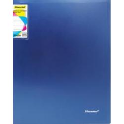 Папка с 60 прозрачными вкладышами Perlen, цвет синий, A4, 0.70 мм