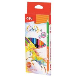 Карандаши цветные Deli ColoRun, 2-х сторонние, 24 цвета, 12 штук, арт. EC00520