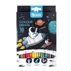 Карандаши цветные Space Adventure, шестигранные, 18 цветов