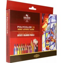 Карандаши цветные художественные Polycolor 3834, 24 цвета