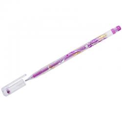 Ручка гелевая Люрекс, розовая, 1 мм
