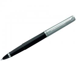 Ручка-роллер Jotter Black Chrome, черная, 0,8 мм