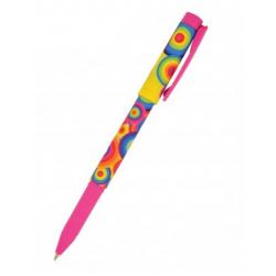 Ручка шариковая FreshWrite. Crazy. Круги цветные, 0,7 мм, синяя