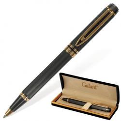 Ручка подарочная шариковая Dark Chrome, корпус матовый хром, золотистые детали, 0,7 мм, синяя