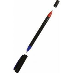 Ручка шариковая двусторонняя Carbonix Duo, синяя, красная (F-1363)