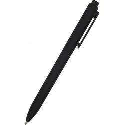 Ручка шариковая автоматическая SoftClick Black, под персонализацию, синяя