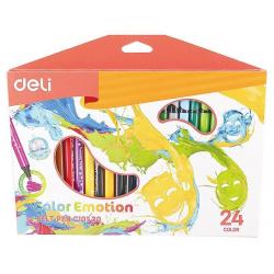 Фломастеры Deli Color Emotion, 24 цвета, арт. EC10120