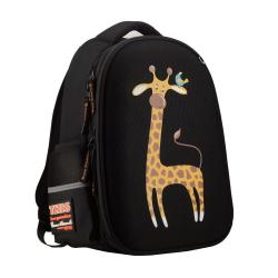 Рюкзак с эргономичной спинкой Веселый жираф, цвет черный