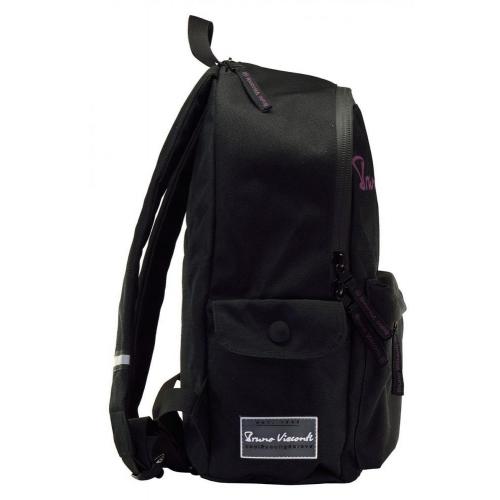 Рюкзак молодежный Original (черный, с фиолетовыми надписями)