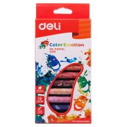 Мелки масляной пастели Deli Color Emotion, 12 цветов, арт. EC20100
