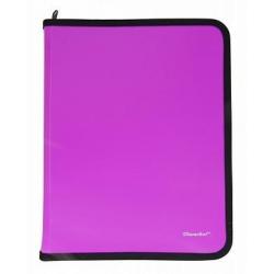 Папка для тетрадей на молнии Silwerhof. Neon, цвет розовый, A5, 210х260х25 мм, арт. 671953