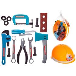 Набор инструментов в строительной каске, 16 предметов