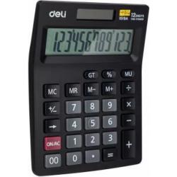 Калькулятор настольный Deli, 12 разрядов, цвет черный, арт. E1519A