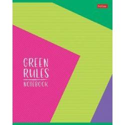 Тетрадь Green Rules, А5, 96 листов, линия, в ассортименте