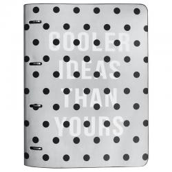 Бизнес-тетрадь на кольцах Dots серый, А4, 120 листов, клетка
