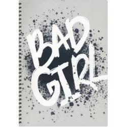 Тетрадь Bad Girl. Черное пятно, А4, 96 листов, клетка