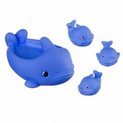 Набор игрушек для купания,Дельфин с дельфинч, 4 шт