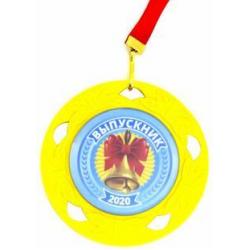 Медаль акриловая Выпускник 2020 (голубой фон)