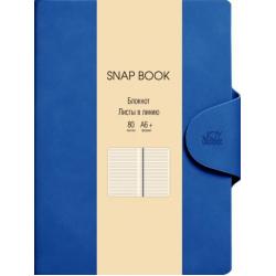 Блокнот Snap book, синий, 80 листов, линия, А6+