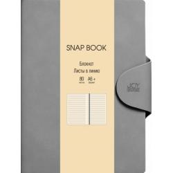 Блокнот Snap book, серый, 80 листов, линия, А6+