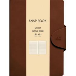 Блокнот Snap book, коричневый, 80 листов, линия, А6+
