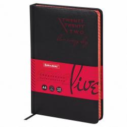 Ежедневник датированный на 2022 год Chameleon, А6 (100х150 мм), цвет обложки черный, красный