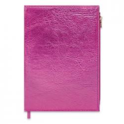 Ежедневник недатированный Шевро, розовый металлик, А5, 96 листов