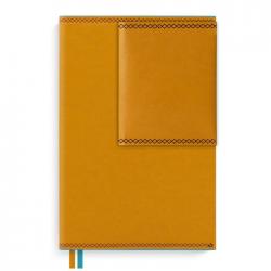 Ежедневник недатированный + обложка для паспорта Баффало, желтый, А5+, 160 листов