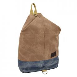 Рюкзак из искусственной кожи, бежевый, 40x27.5x14.5 см