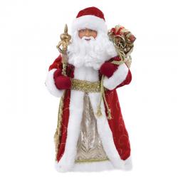 Декоративная кукла Дед Мороз в красном костюме, 30 см