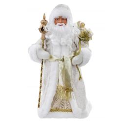 Новогодняя фигурка Дед Мороз в золотистом костюме, 20,5x12,5x41,5 см