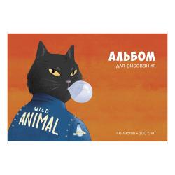 Альбом для рисования Крутой кот, А4, 40 листов