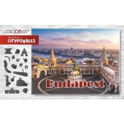 Фигурный деревянный пазл Citypuzzles. Будапешт, 108 деталей
