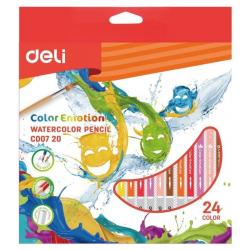 Карандаши цветные акварельные Color Emotion, липа, 24 цвета, арт. EC00720