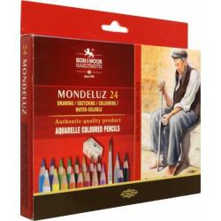 Карандаши акварельные Mondeluz Old Man 3711, 24 цвета, с кистью и точилкой