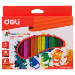 Масляная пастель Deli Color Emotion, трехгранные, 18 цветов, арт. EC20010