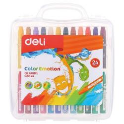 Масляная пастель Deli Color Emotion, шестигранные, 24 цвета, арт. EC20124